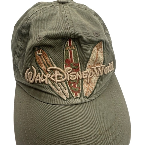VINTAGE Walt Disney World Mickey Surf Board Baseball Dad Hat Cap Adult Size WDW - Picture 2 of 6